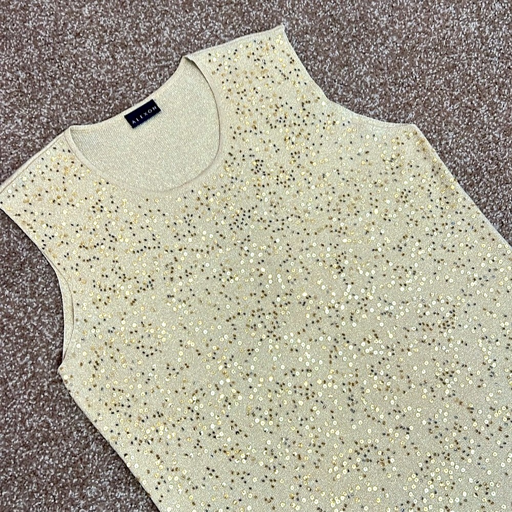 Alexon sleeveless sparkling sequined top. Size large.